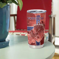 Personalized Norway Tumbler Cup The Moose With Saxifrage Flowers Galaxy Style - Wonder Print Shop