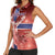 Personalized Norway Women Sleeveless Polo Shirt The Moose With Saxifrage Flowers Galaxy Style - Wonder Print Shop