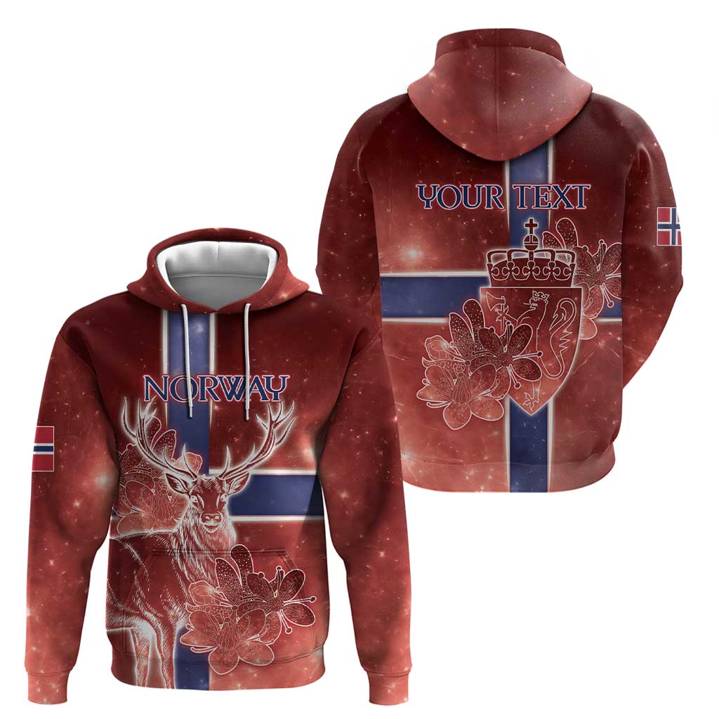 Personalized Norway Zip Hoodie The Moose With Saxifrage Flowers Galaxy Style - Wonder Print Shop