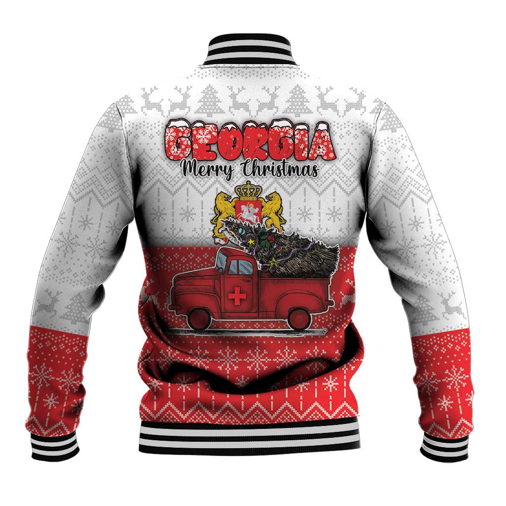 Georgia Christmas Baseball Jacket GA Home For Christmas - Wonder Print Shop
