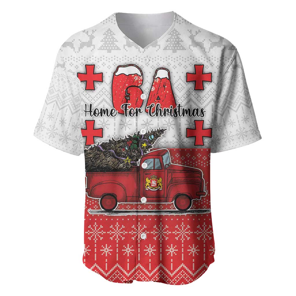 Georgia Christmas Baseball Jersey GA Home For Christmas - Wonder Print Shop