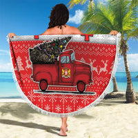 Georgia Christmas Beach Blanket GA Home For Christmas - Wonder Print Shop