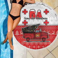Georgia Christmas Beach Blanket GA Home For Christmas - Wonder Print Shop