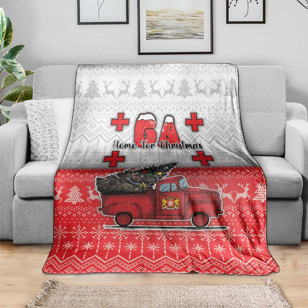 Georgia Christmas Blanket GA Home For Christmas - Wonder Print Shop