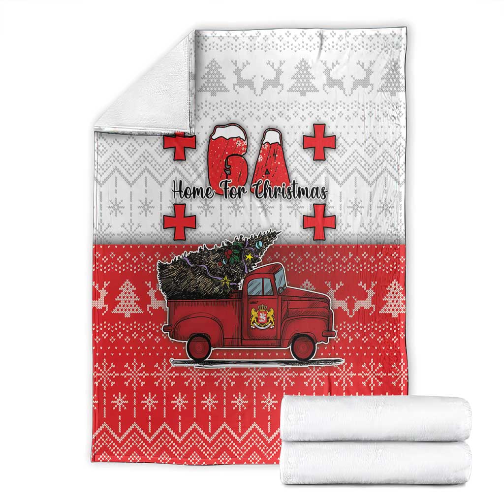 Georgia Christmas Blanket GA Home For Christmas - Wonder Print Shop