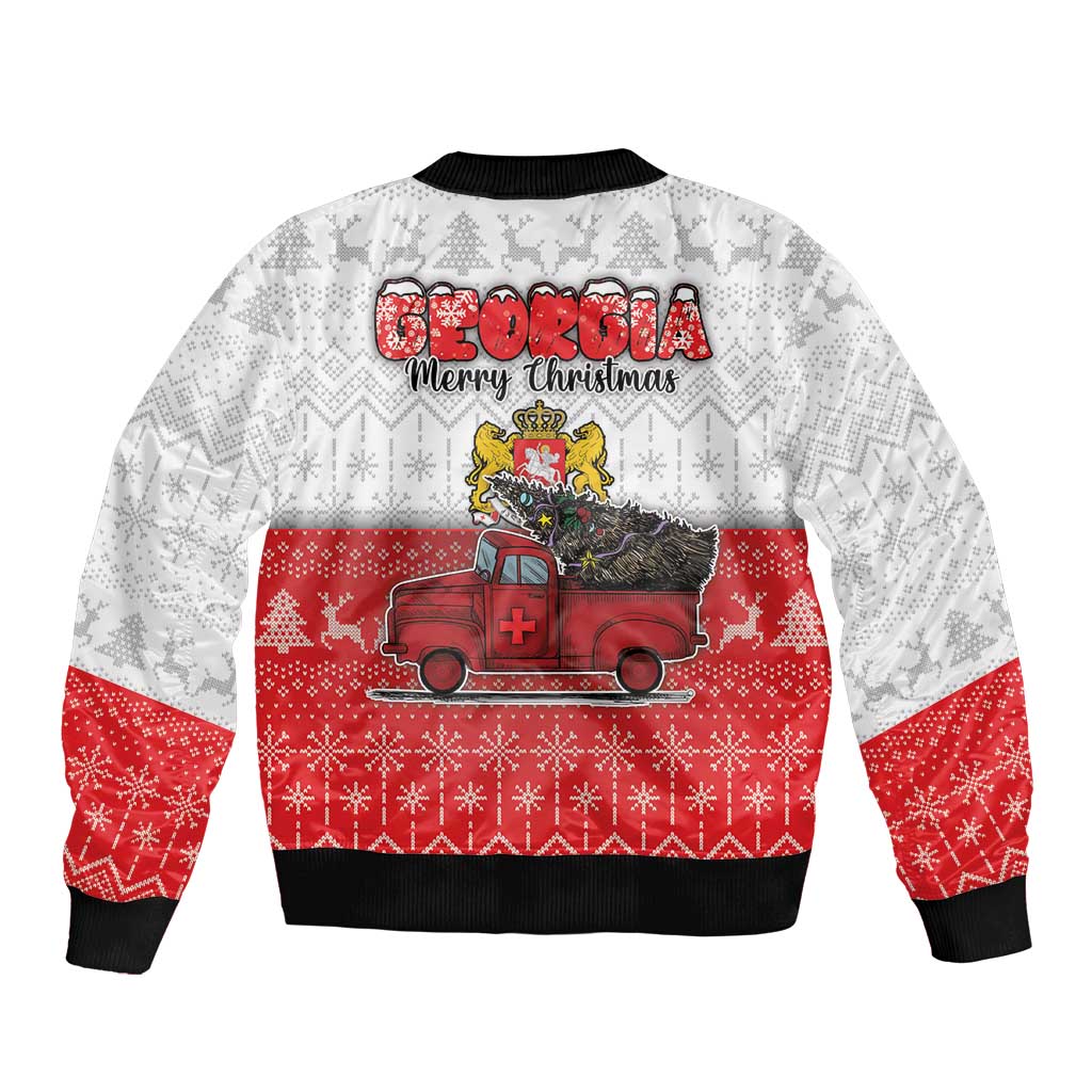Georgia Christmas Bomber Jacket GA Home For Christmas - Wonder Print Shop