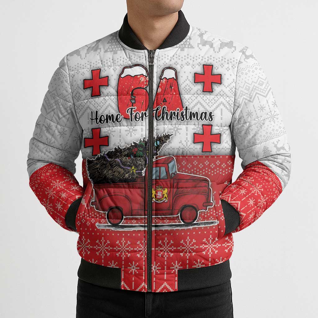 Georgia Christmas Bomber Puffer Jacket GA Home For Christmas - Wonder Print Shop