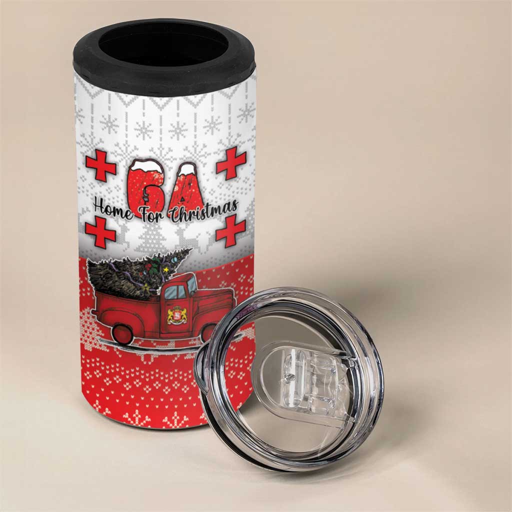 Georgia Christmas 4 in 1 Can Cooler Tumbler GA Home For Christmas - Wonder Print Shop