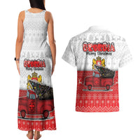 Georgia Christmas Couples Matching Tank Maxi Dress and Hawaiian Shirt GA Home For Christmas - Wonder Print Shop