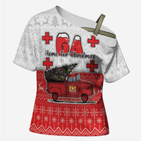 Georgia Christmas Cross Shoulder Shirt GA Home For Christmas - Wonder Print Shop