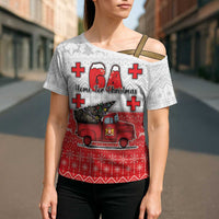 Georgia Christmas Cross Shoulder Shirt GA Home For Christmas - Wonder Print Shop