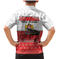 Georgia Christmas Family Matching Mermaid Dress and Hawaiian Shirt GA Home For Christmas - Wonder Print Shop