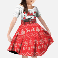 Georgia Christmas Family Matching Mermaid Dress and Hawaiian Shirt GA Home For Christmas - Wonder Print Shop