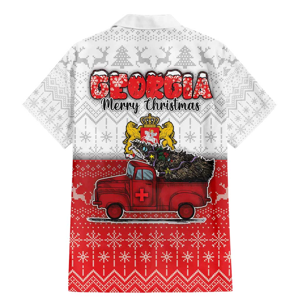 Georgia Christmas Family Matching Mermaid Dress and Hawaiian Shirt GA Home For Christmas - Wonder Print Shop