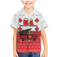 Georgia Christmas Family Matching Mermaid Dress and Hawaiian Shirt GA Home For Christmas - Wonder Print Shop