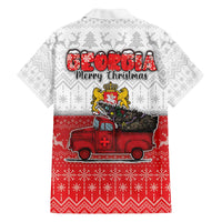 Georgia Christmas Family Matching Off The Shoulder Long Sleeve Dress and Hawaiian Shirt GA Home For Christmas - Wonder Print Shop