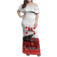 Georgia Christmas Family Matching Off Shoulder Maxi Dress and Hawaiian Shirt GA Home For Christmas - Wonder Print Shop