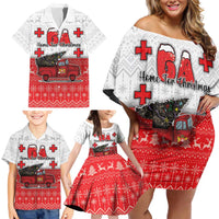 Georgia Christmas Family Matching Off Shoulder Short Dress and Hawaiian Shirt GA Home For Christmas - Wonder Print Shop