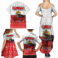 Georgia Christmas Family Matching Summer Maxi Dress and Hawaiian Shirt GA Home For Christmas - Wonder Print Shop