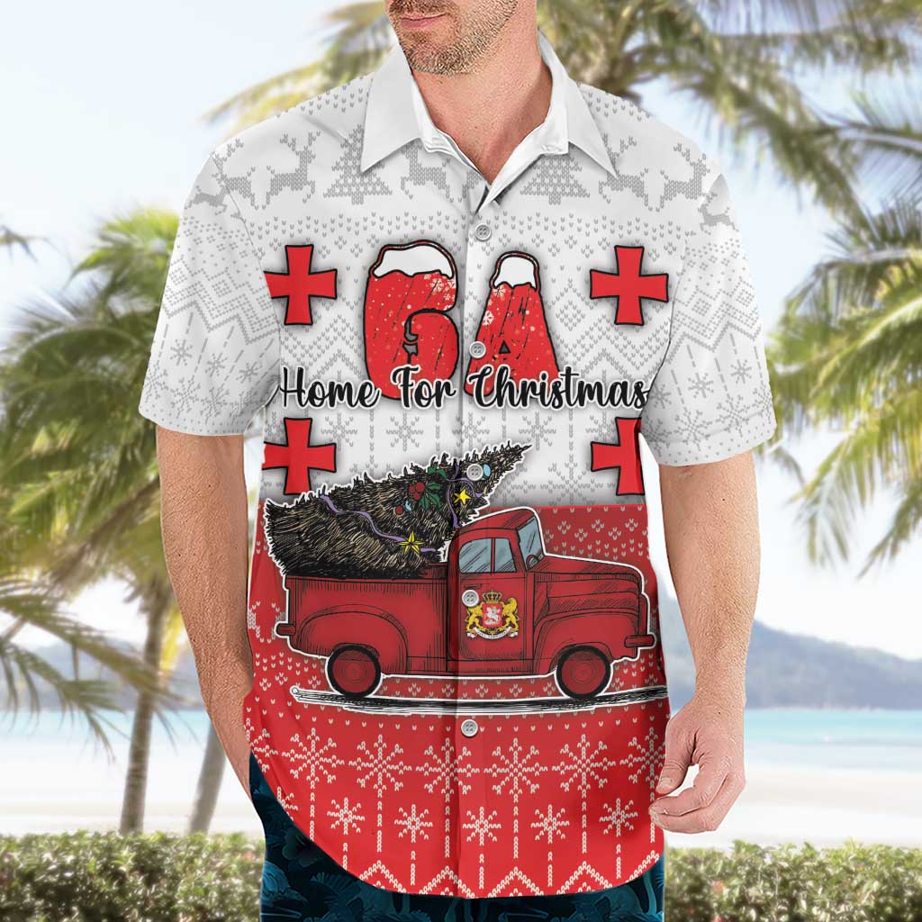 Georgia Christmas Hawaiian Shirt GA Home For Christmas - Wonder Print Shop