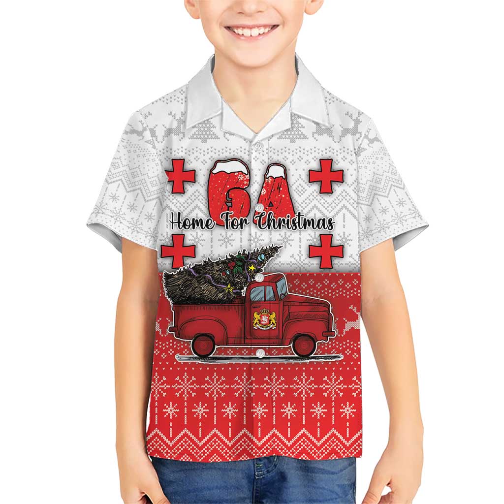 Georgia Christmas Hawaiian Shirt GA Home For Christmas - Wonder Print Shop