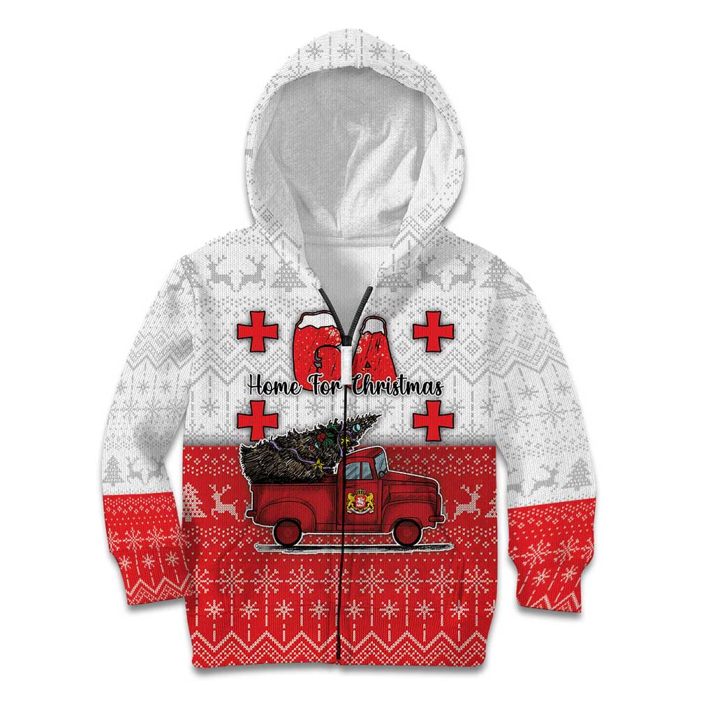 Georgia Christmas Kid Hoodie GA Home For Christmas - Wonder Print Shop