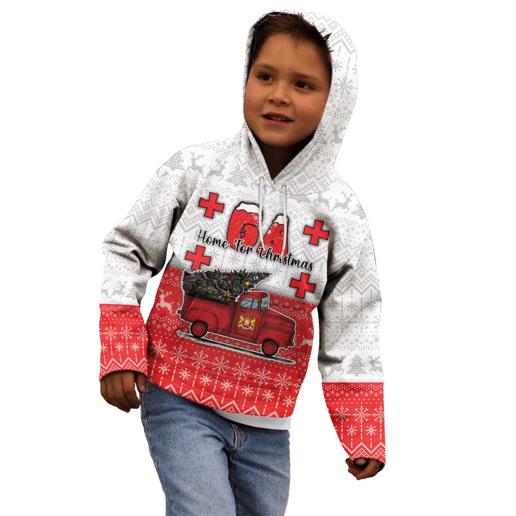 Georgia Christmas Kid Hoodie GA Home For Christmas - Wonder Print Shop