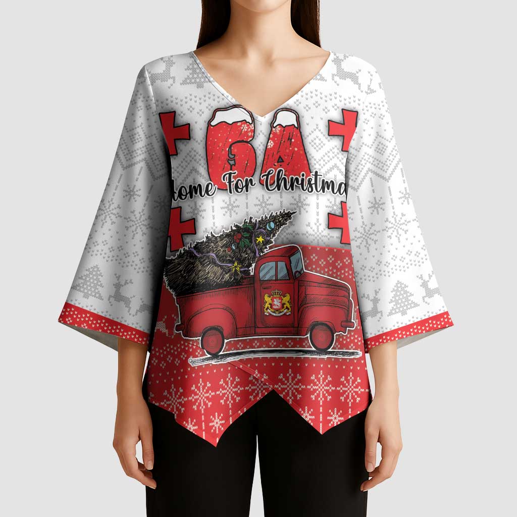 Georgia Christmas Kimono Sleeve Blouse GA Home For Christmas - Wonder Print Shop