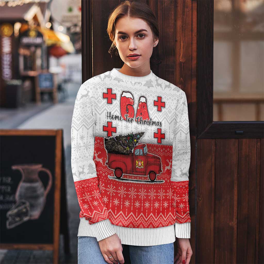 Georgia Christmas Ugly Christmas Sweater GA Home For Christmas - Wonder Print Shop