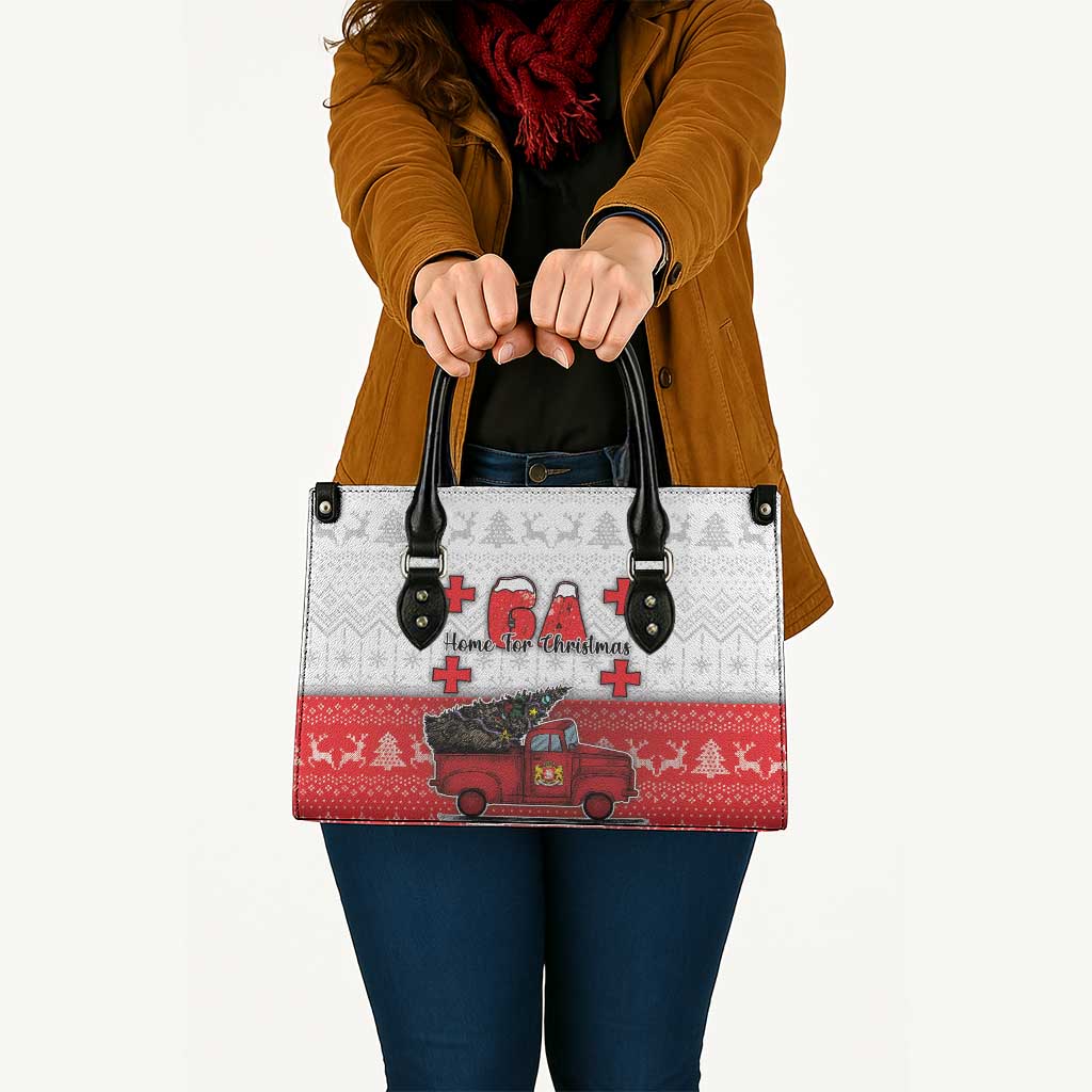 Georgia Christmas Leather Bag GA Home For Christmas - Wonder Print Shop