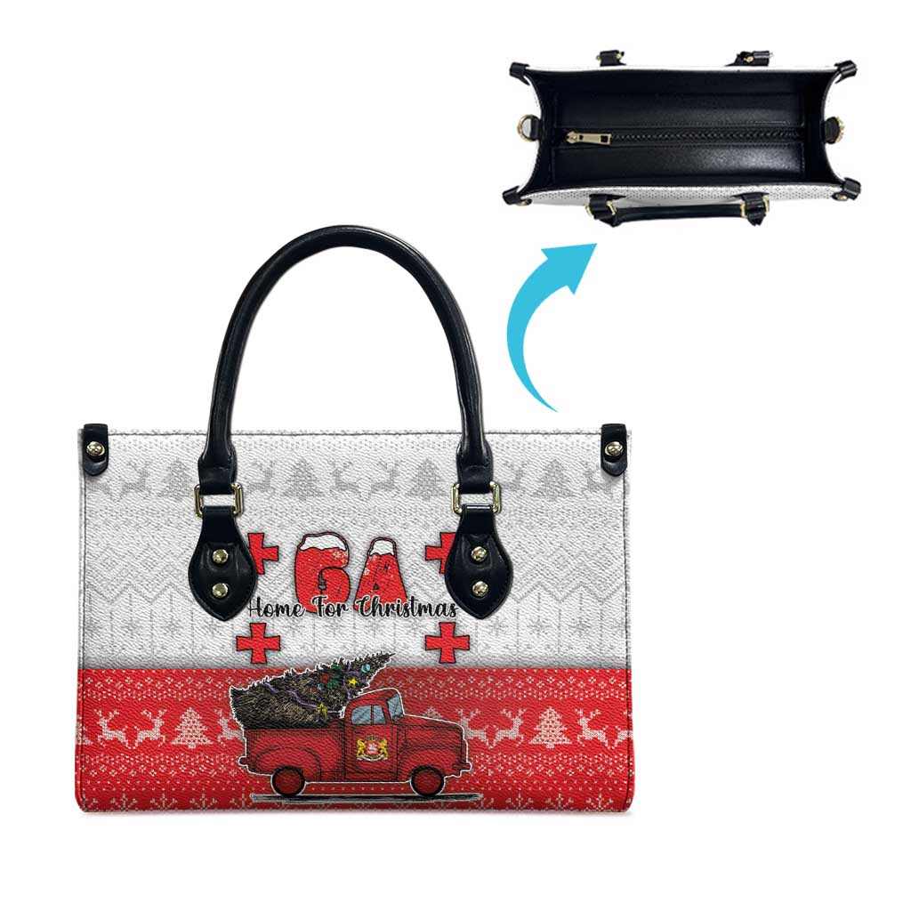 Georgia Christmas Leather Bag GA Home For Christmas - Wonder Print Shop