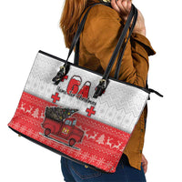 Georgia Christmas Leather Tote Bag GA Home For Christmas - Wonder Print Shop