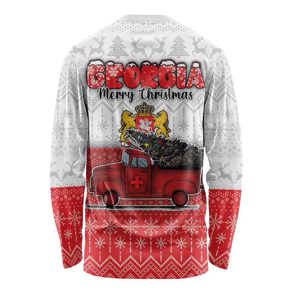 Georgia Christmas Long Sleeve Shirt GA Home For Christmas - Wonder Print Shop