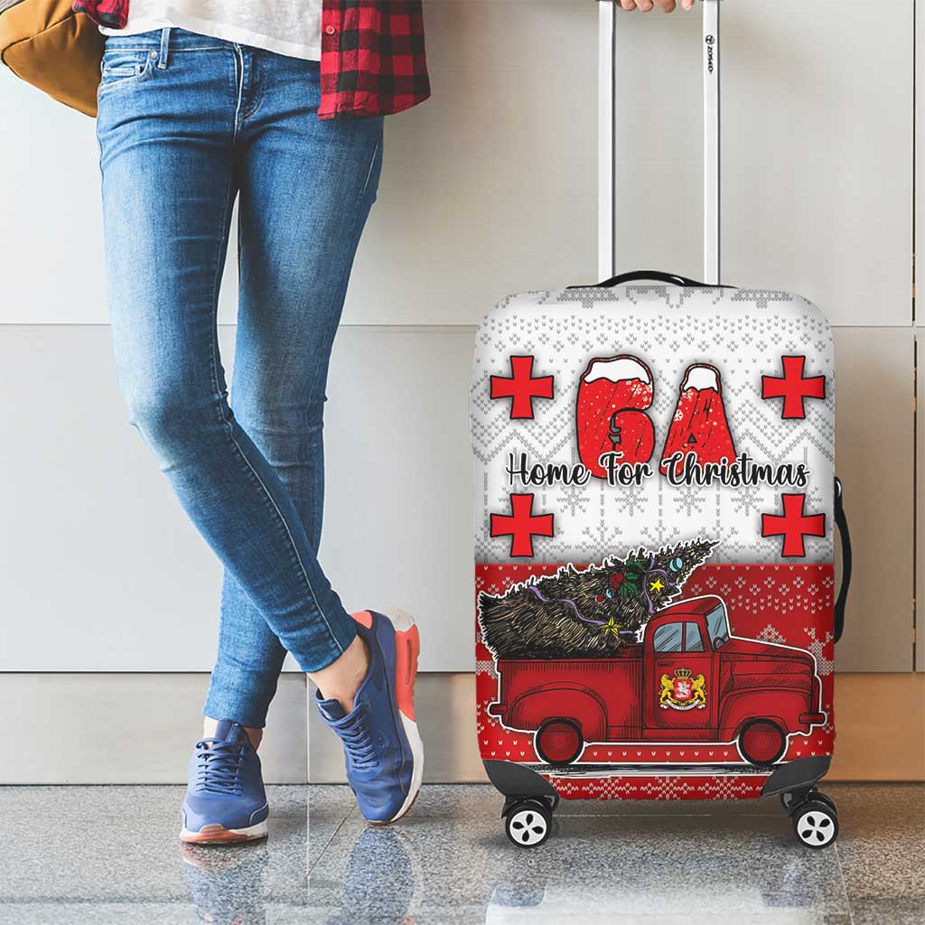 Georgia Christmas Luggage Cover GA Home For Christmas - Wonder Print Shop