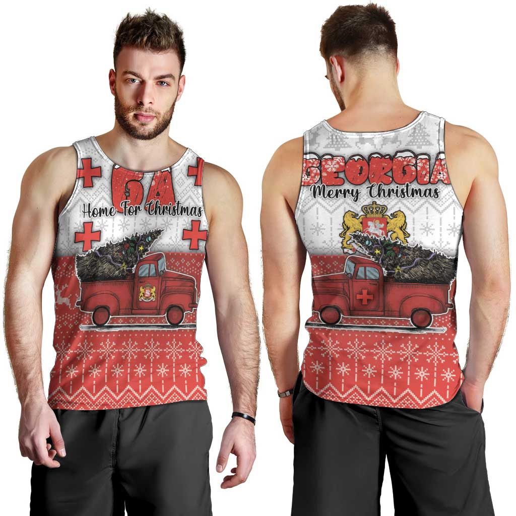 Georgia Christmas Men Tank Top GA Home For Christmas - Wonder Print Shop