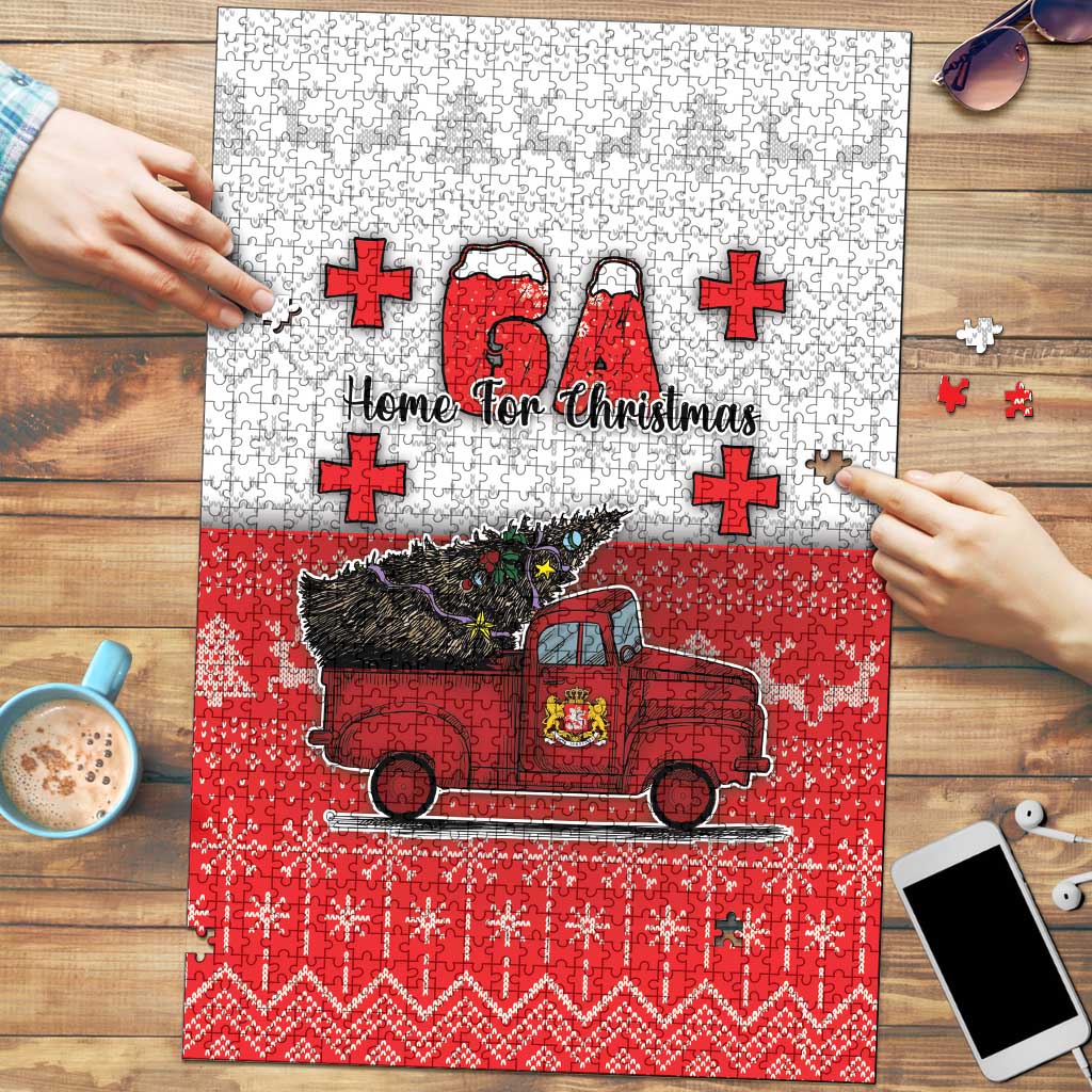 Georgia Christmas Puzzle GA Home For Christmas - Wonder Print Shop