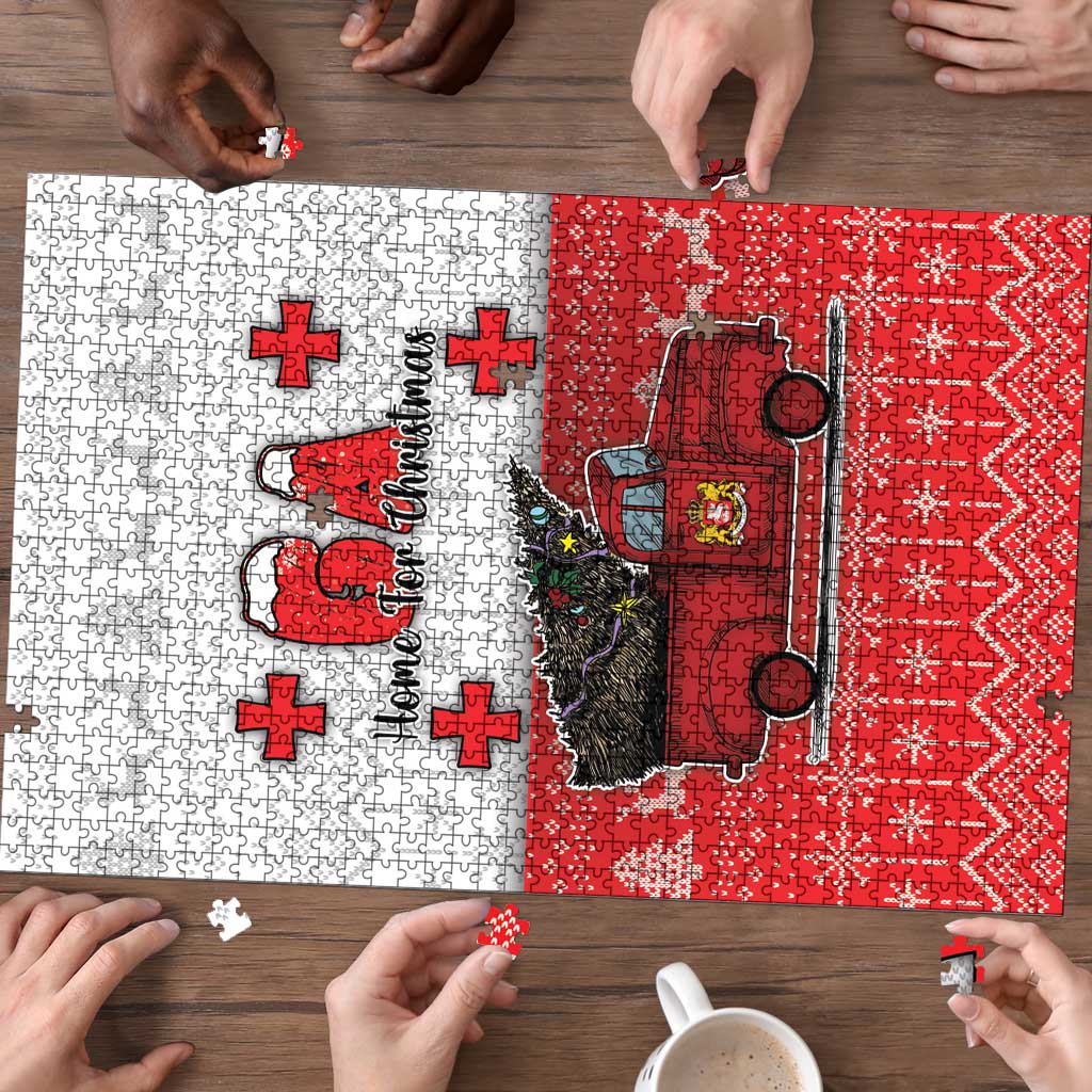 Georgia Christmas Puzzle GA Home For Christmas - Wonder Print Shop