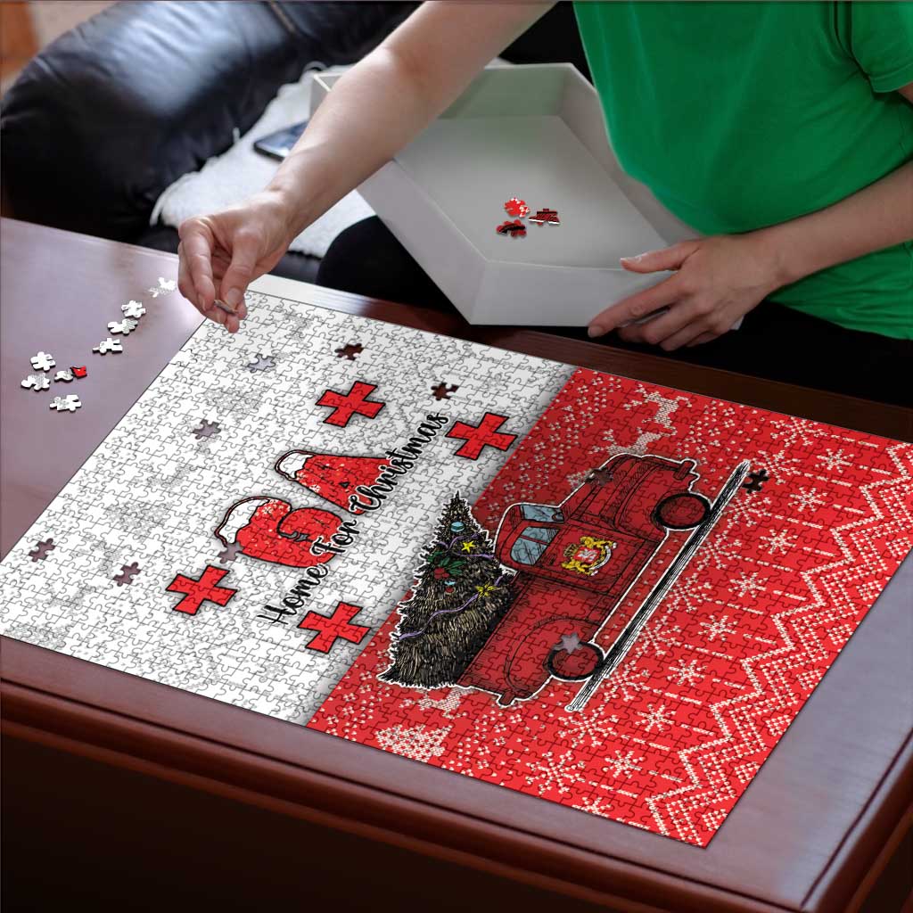 Georgia Christmas Puzzle GA Home For Christmas - Wonder Print Shop