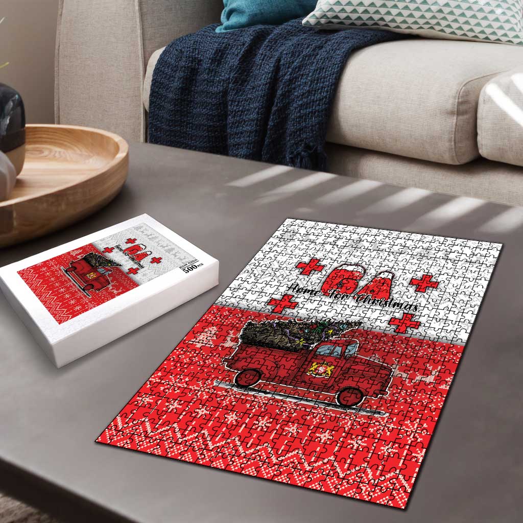 Georgia Christmas Puzzle GA Home For Christmas - Wonder Print Shop