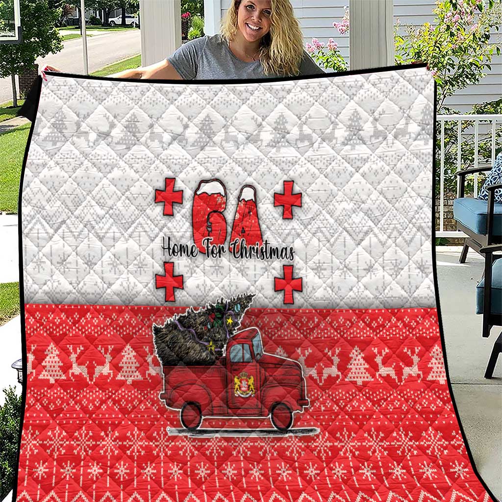 Georgia Christmas Quilt GA Home For Christmas - Wonder Print Shop