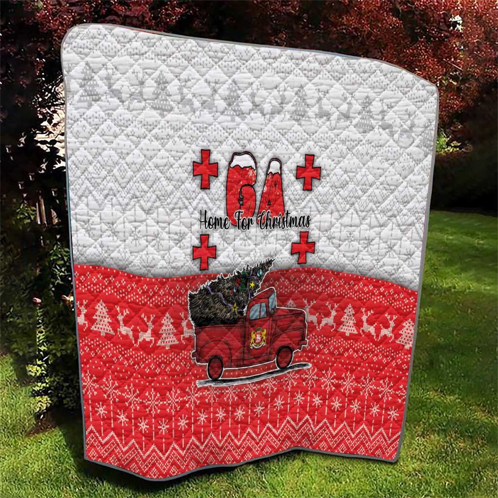 Georgia Christmas Quilt GA Home For Christmas - Wonder Print Shop