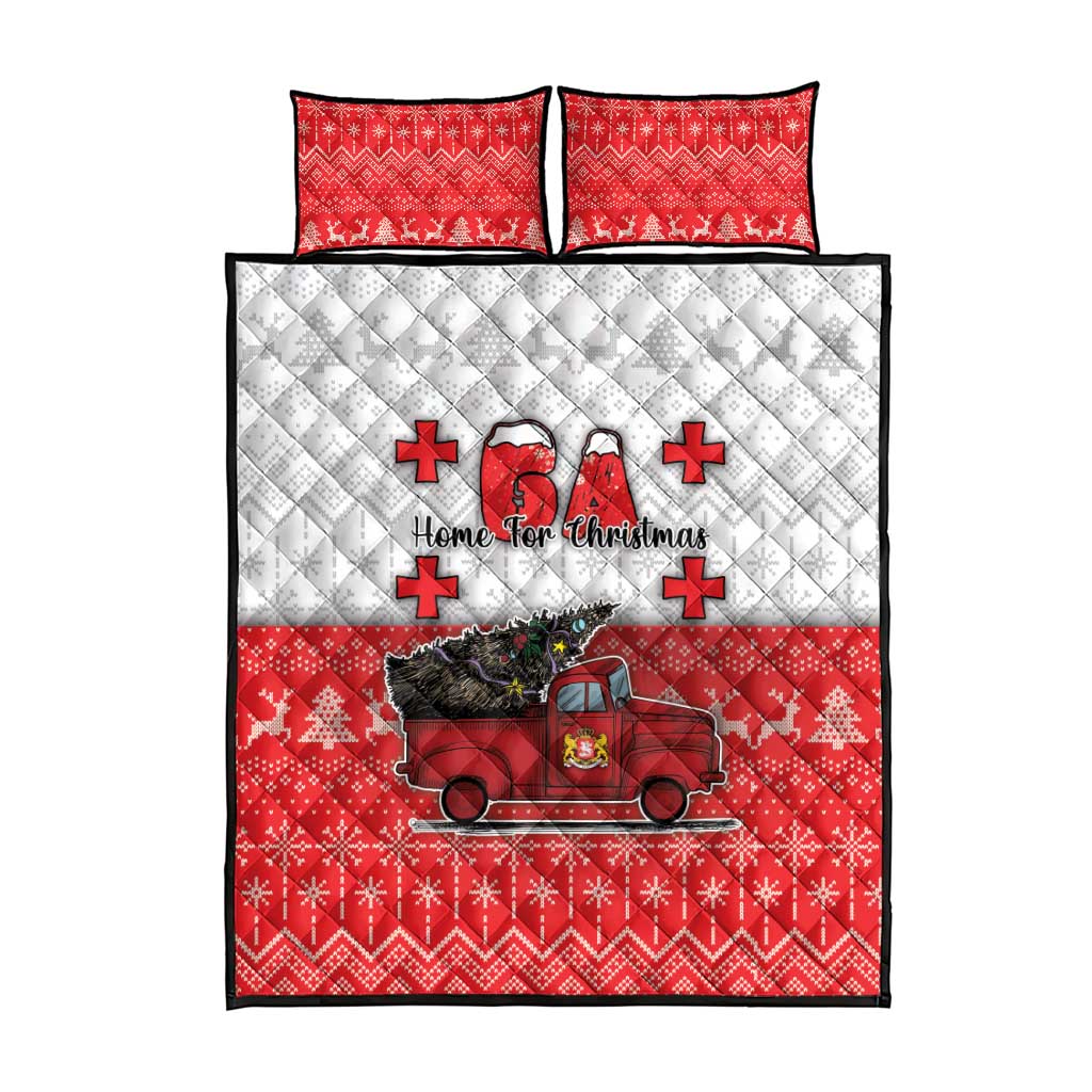 Georgia Christmas Quilt Bed Set GA Home For Christmas - Wonder Print Shop