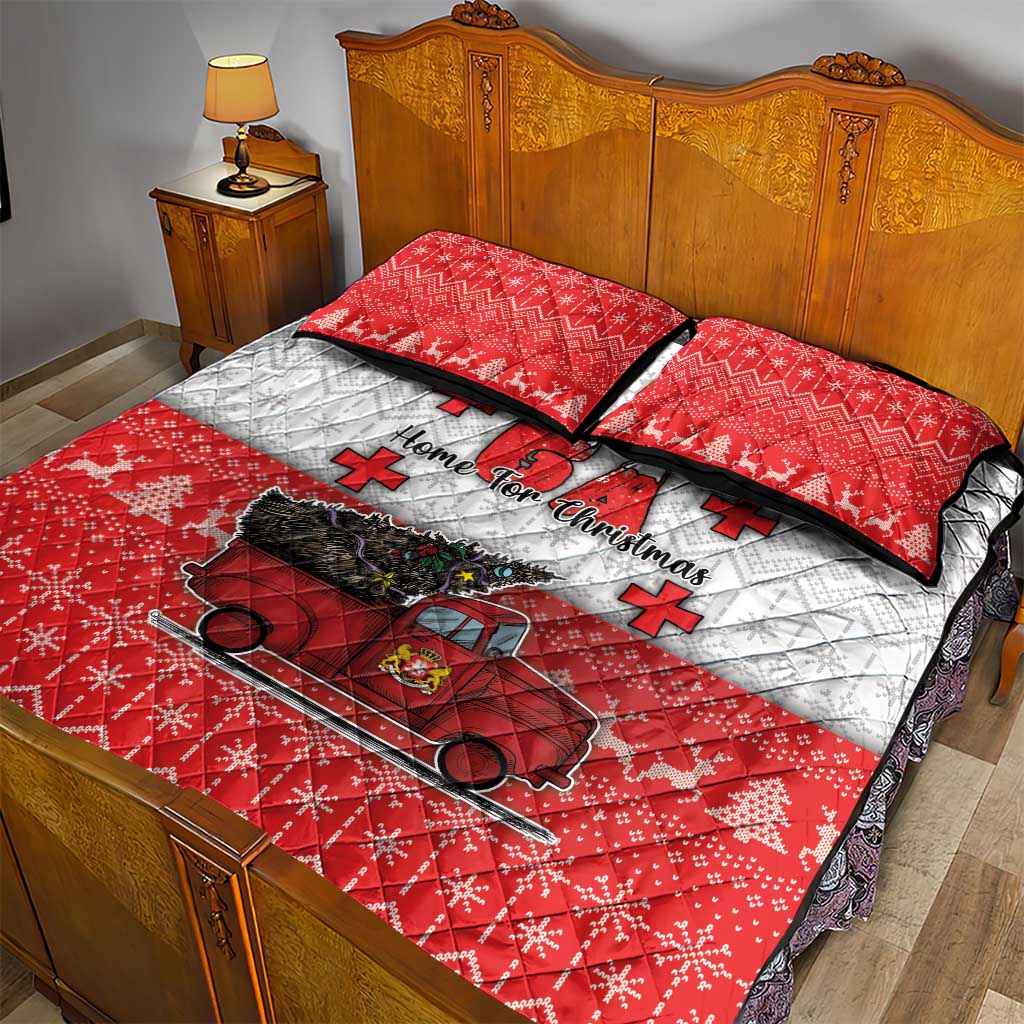 Georgia Christmas Quilt Bed Set GA Home For Christmas - Wonder Print Shop