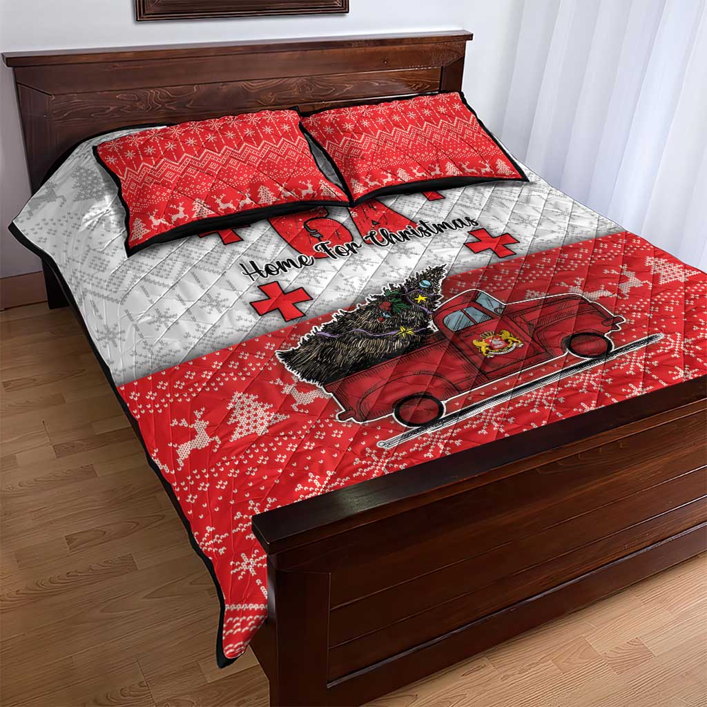 Georgia Christmas Quilt Bed Set GA Home For Christmas - Wonder Print Shop