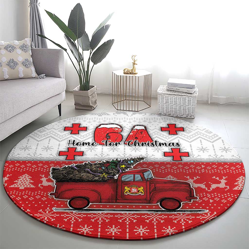 Georgia Christmas Round Carpet GA Home For Christmas - Wonder Print Shop
