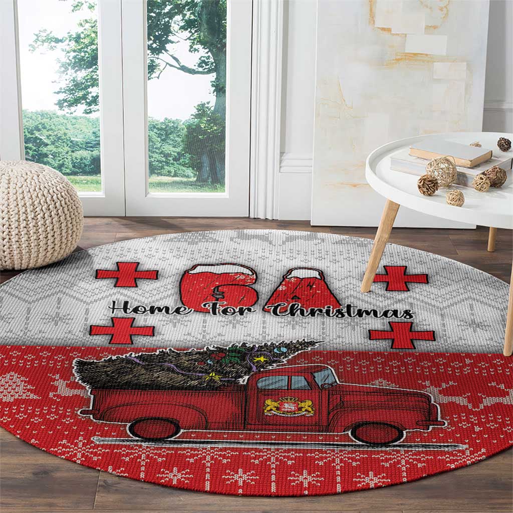 Georgia Christmas Round Carpet GA Home For Christmas - Wonder Print Shop