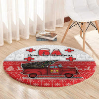 Georgia Christmas Round Carpet GA Home For Christmas - Wonder Print Shop