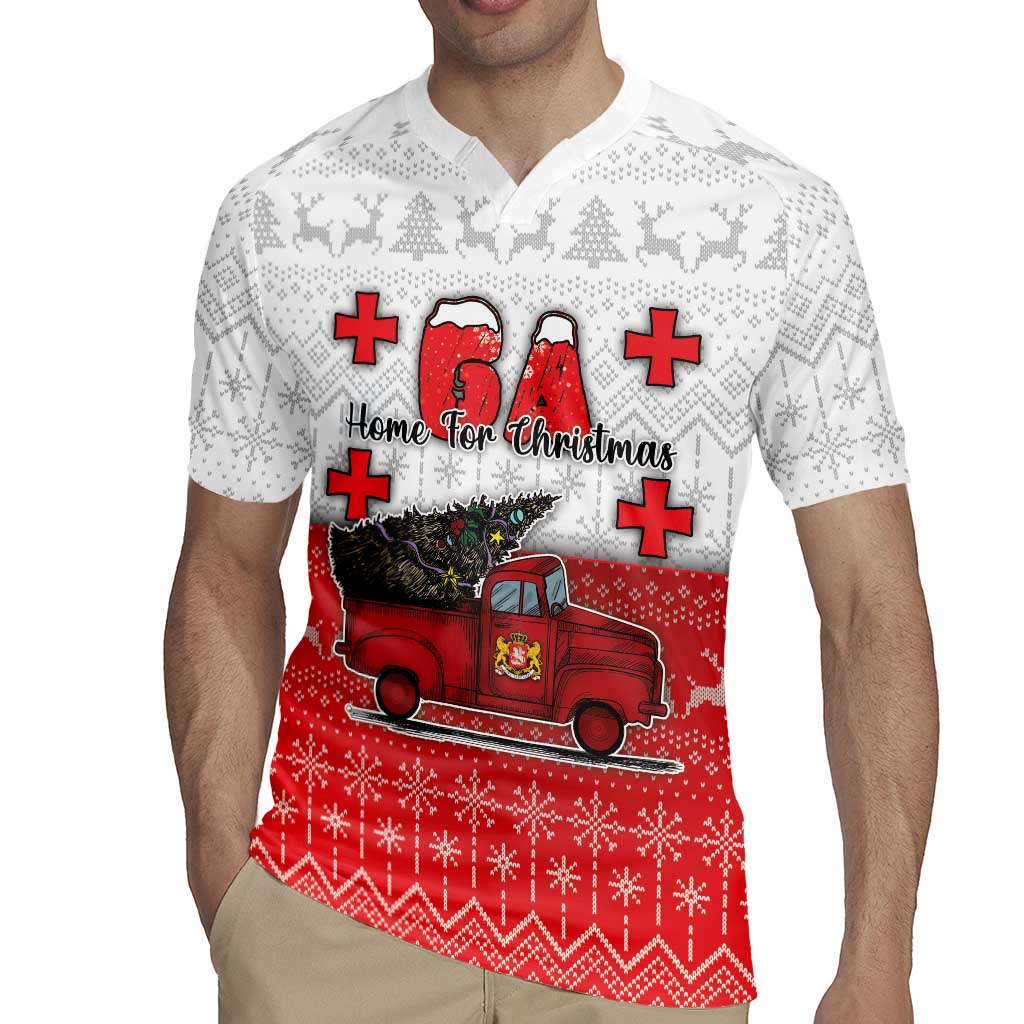 Georgia Christmas Rugby Jersey GA Home For Christmas - Wonder Print Shop