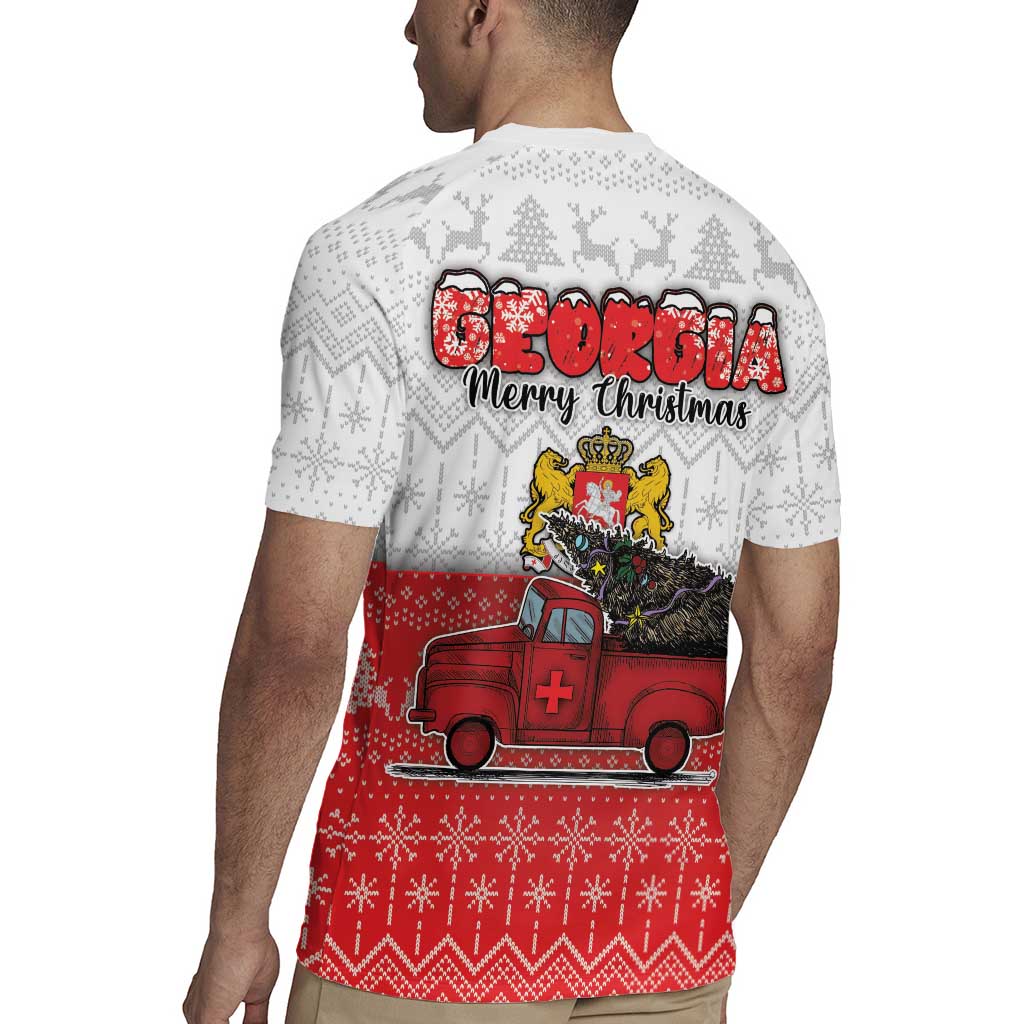 Georgia Christmas Rugby Jersey GA Home For Christmas - Wonder Print Shop