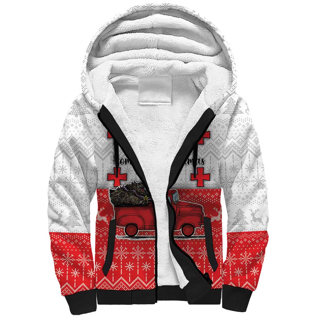 Georgia Christmas Sherpa Hoodie GA Home For Christmas - Wonder Print Shop